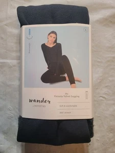 Wander by Hottotties Women's Velvet Lined Thermal Leggings - Gray Size Large  - Picture 1 of 6
