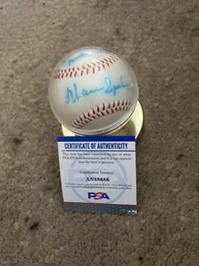 Warren Spahn HOF Milwaukee Braves Autographed baseball- authenticated PSA - Picture 1 of 5