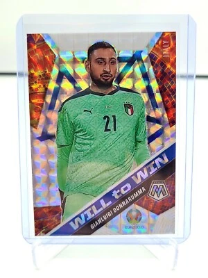 2021 Mosaic UEFA Euro Will to Win Silver Mosaic Prizm GIANLUIGI DONNARUMMA Italy - Image 1 of 2