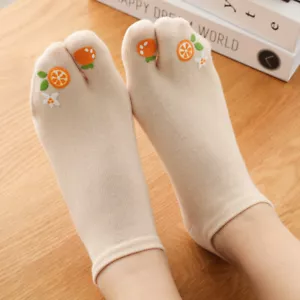 5 Pair Cute Ladies Tabi Split Two Toe Socks Low Cut Liners Socks Summer Comfort - Picture 1 of 12