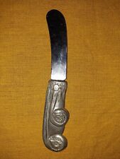 Pewter Fiddlehead Handle cheese spreader knife