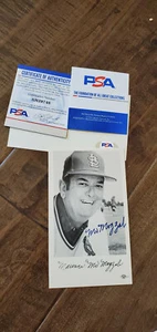 MO MOZZALI SIGNED TEAM ISSUE CARD ST. LOUIS CARDINALS GIANTS VENEZUELA PSA DNA - Picture 1 of 1