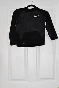 Boys NIKE DRI FIT black athletic hooded hoodie sweatshirt sz 7 - Picture 1 of 2