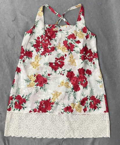 UNDERCOVER Victoria's Secret abito slip donna taglia L floreale pizzo orlo etichetta oro camicia da notte