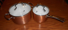 Denmark Non Stick Ceramic 3 Qt. Saucepan & 6 Qt. Stock Pot W/ Lids Copper Color