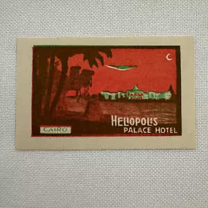 Vintage Hotel Travel Luggage Label Heliopolis Palace Hotel Cairo Egypt Egyptian - Picture 1 of 4