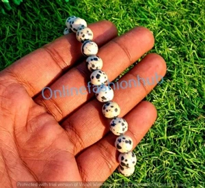 Panther Jasper Round Bead Bracelet Elastic, 6mm/8mm/10mm/12mm Beads, 7.5" - Picture 1 of 5