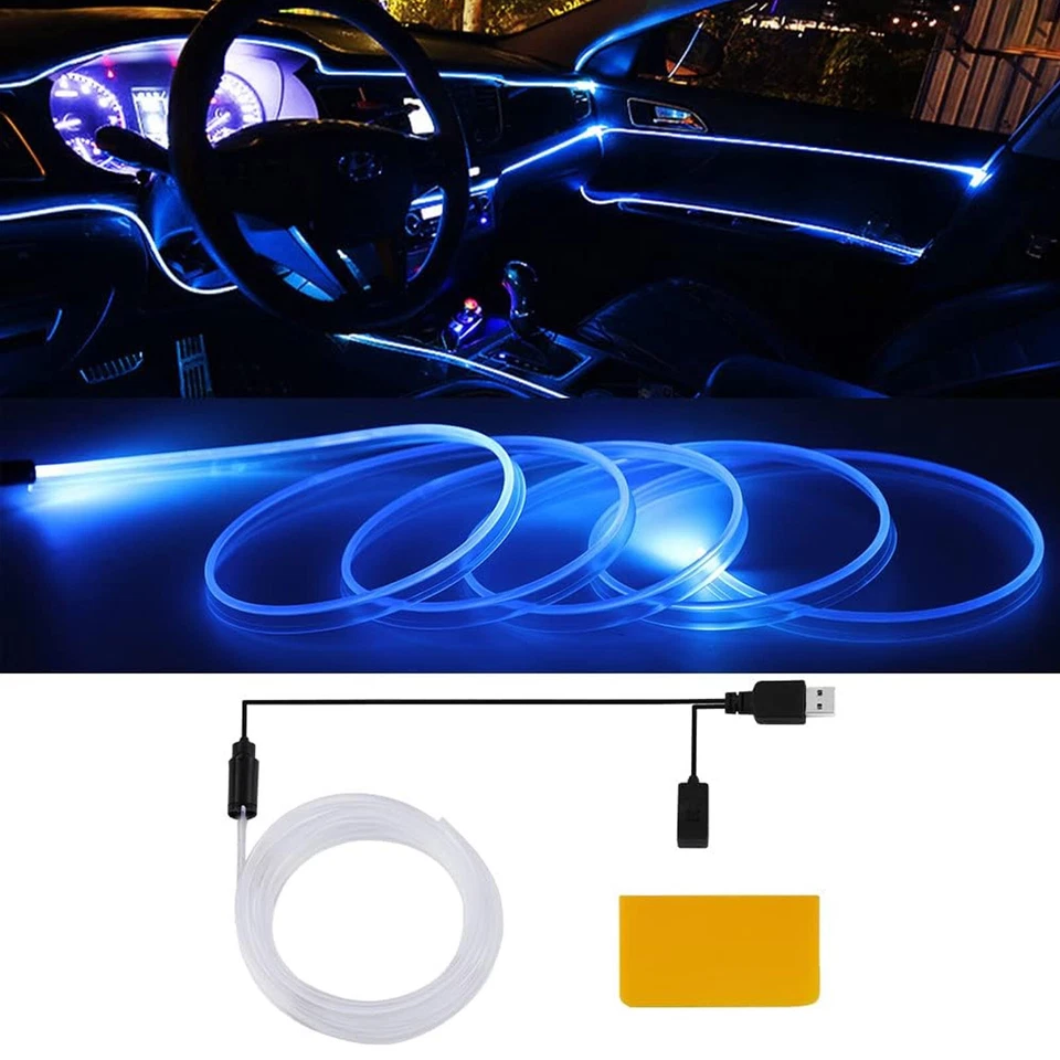 5M Car Interior RGB Neon Running Atmosphere Party Light Strip Ambient Lighting Foto 1 de 4