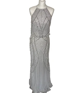 Charleston Great Gatsby 1920s Lipsy dress UK10 LONG (US6) maxi halter neck BNWT - Picture 1 of 5