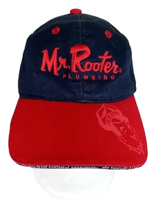 Mr Rooter Sanitär Stickerei Herren Nevy blau rot verstellbar Mütze - Bild 1 von 8