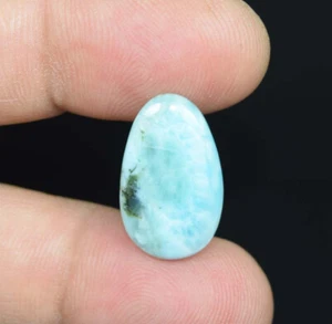 Piedra suelta de piedras preciosas de cabujón Larimar natural de 8,25 quilates para hacer joyas - Imagen 1 de 3
