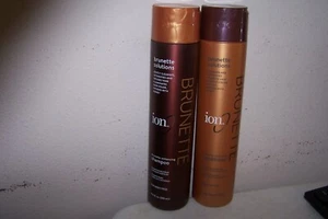 ION BRUNETTE ENHANCING 1-SHAMPOO AND 1-CONDITIONER BROWN HAIR 10.5 Oz. Each New - Picture 1 of 2