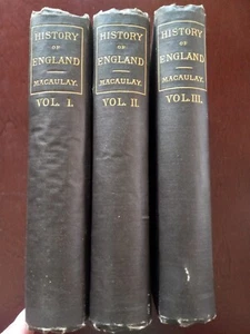 History Of England Macaulay Volumes I II III Set Porter & Coates Philadelphia - Picture 1 of 11