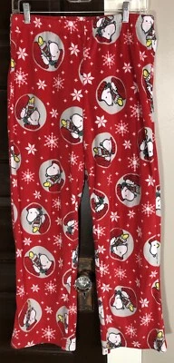 Peanuts Snoopy Woodstock Medium Sleep Pants Snow - Image 1 of 4