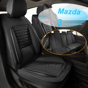 Fit For Mazda 3 2010-2024 Car 5 Seat Cover Cushion Pad Faux Leather Full Set - Picture 1 of 9