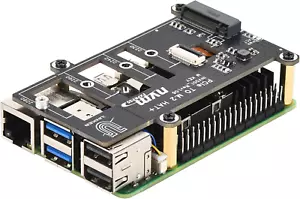PCIE M.2 HAT+ für Raspberry Pi 5, Nvme SSD PIP Pcie Peripherie Board mit Extra - Bild 1 von 12