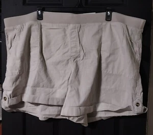 SONOMA Utility Shorts Grey Pockets Easy Plus Pull-On 4X New Women’s - Picture 1 of 5