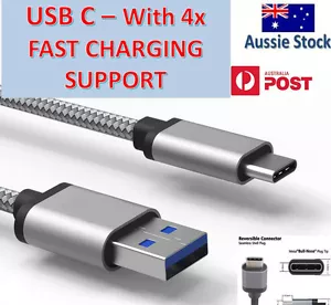 Fast Charging USB Type C Charger Cable For Samsung S21 S20 S9 S8 Plus Note 20 + - Picture 1 of 6