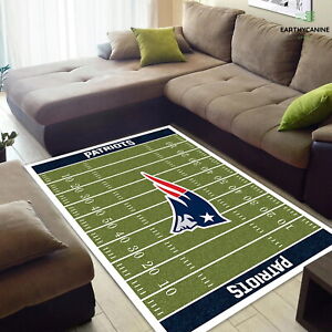 New England Patriots Football Field Area Rug Fluffy Rug Bedroom Non Slip Carpet
