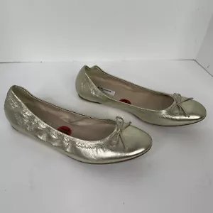 LK Bennett Trilly gold patent ballet flats size 40 size 10 shoes Women’s - Picture 1 of 9