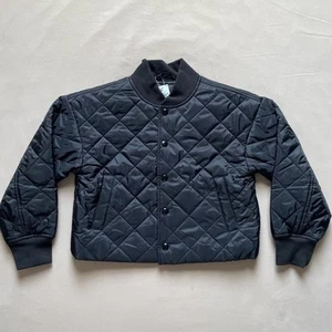 NWT Gap Girls Black Bomber Light Puffer Jacket Size Small - Picture 1 of 9