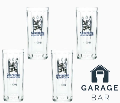 Set Of 4 Lowenbrau Beer Glasses Tankard Pint 50cl Brand New - Image 1 of 2