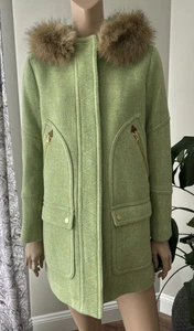 J.Crew Petite Chateau Parka in Italian stadium-cloth Wool Coat Size P12 - Picture 1 of 14