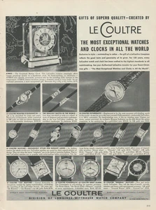 1953 Le Coultre Most Exceptional Watches and Clocks Vintage Print Ad - Picture 1 of 1