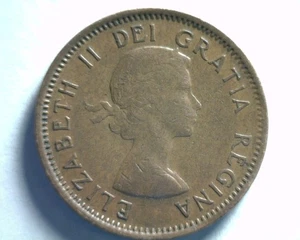 1954 CANADIAN CENT ELIZABETH II EXTRA FINE+ XF+ EXTREMELY FINE+ EF+ 99c SHIP - Picture 1 of 2