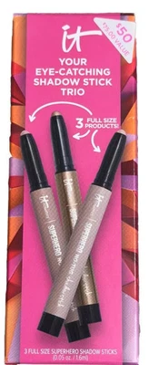 IT Cosmetics YOUR EYE-CATCHING SHADOW STICK TRIO NEW IN BOX $75 VALUE - Image 1 of 4