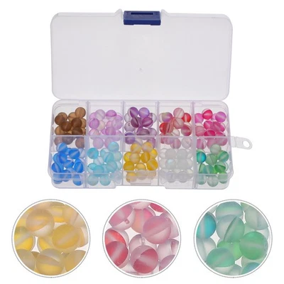  150 Pcs Gefrostete Glitzerstein -spärliche Perlen Spacer -Perlen Für Armbänder - Bild 1 von 4