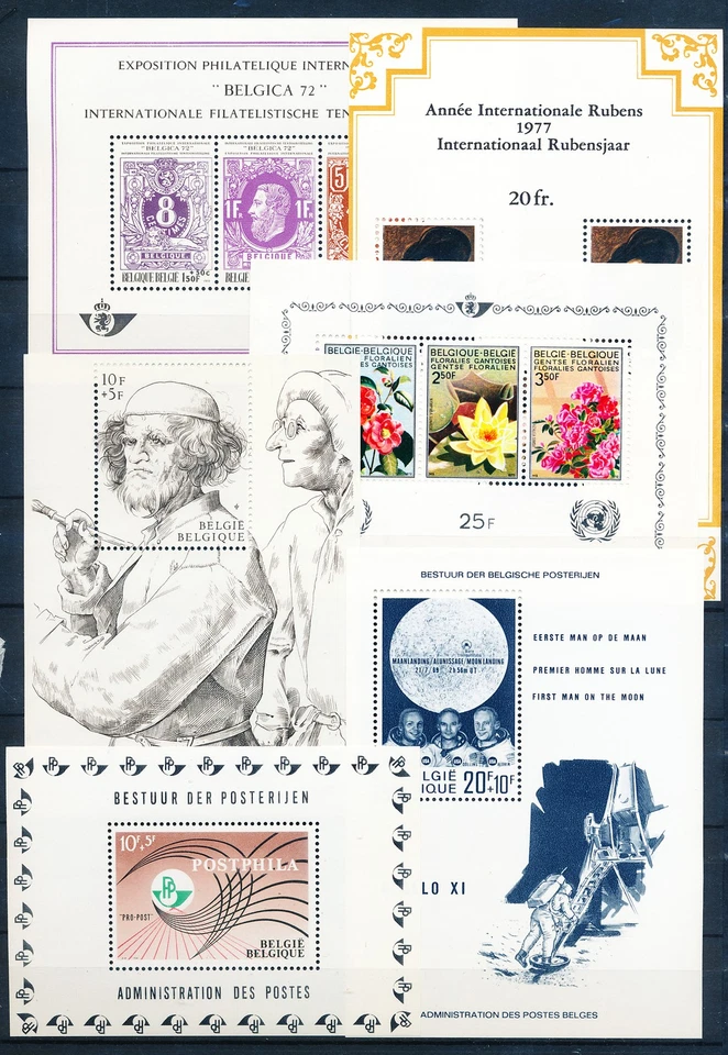 XE55854 Belgium mixed thematics sheets XXL MNH - Image 1 of 1