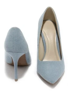 Women’s Wild Diva Lounge Lovisa 01 Denim Pointed Pumps Size 6 1/2 - Picture 1 of 12