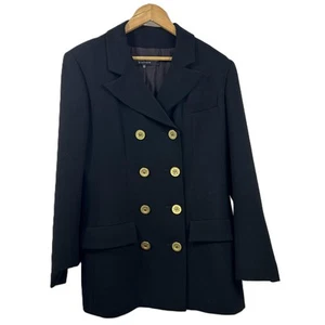 Jean-Louis Scherrer Boutique Blazer marine goldfarben Doppelknöpfe 14 / 40 - Bild 1 von 8