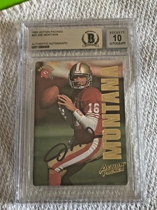 1993 Action Packed Joe Montana #23 Hand Signed Beckett Graded 10 Slabbed Card MT - Picture 1 of 7