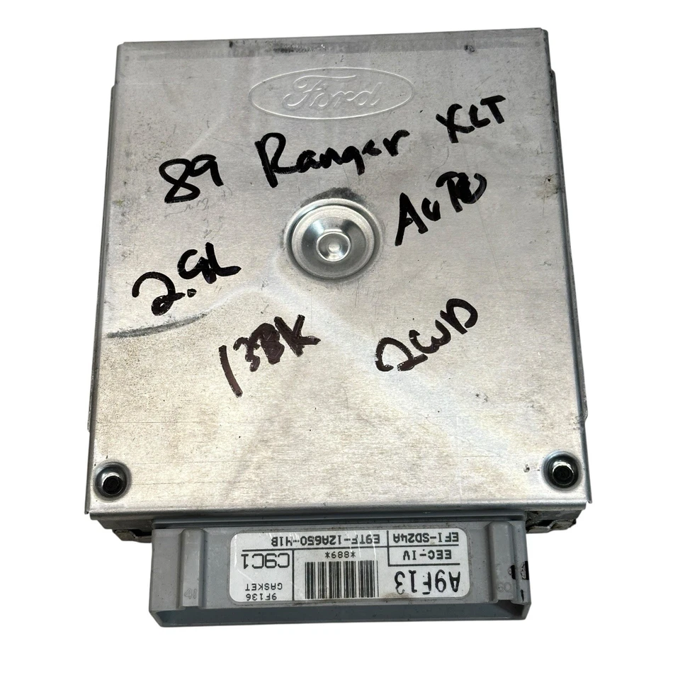 Ford Ranger 1989 2,9 L automático 2 ruedas motrices OEM motor computador ECM ECU 89 90 Foto 1 de 4