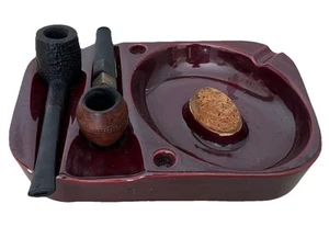 RARO Cenicero de Cerámica DUNHILL De Colección Aldaba de Corcho Doble Tubo Descanso - Imagen 1 de 6