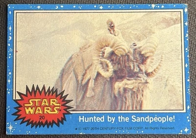 1977 TOPPS STAR WARS HUNTED BY THE SANDPEOPLE! #20 SOLID CONDITION - Image 1 of 3