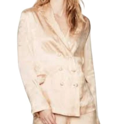 Victoria's Secret атласный цветочный халат Blazer куртка персиковый размер M стильный шик - Изображение 1 из 4