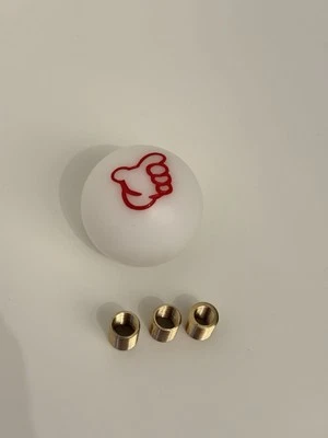 No Good Racing Gear Knob Shift Knob JDM White Ball 3 Adapters Universal Fit - Image 1 of 3