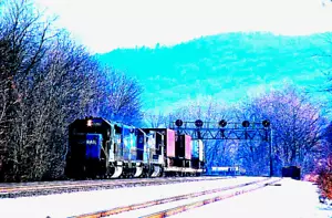 ORIGINAL KODACHROME SLIDE CONRAIL GP-40 #3282 COVE, PA JANUARY 14, 1991 - Picture 1 of 1