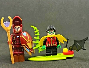LEGO © GENUINE ROBIN BATMAN DC COMICS + IRON MAN TONY STARK HERO MARVEL - Imagen 1 de 6
