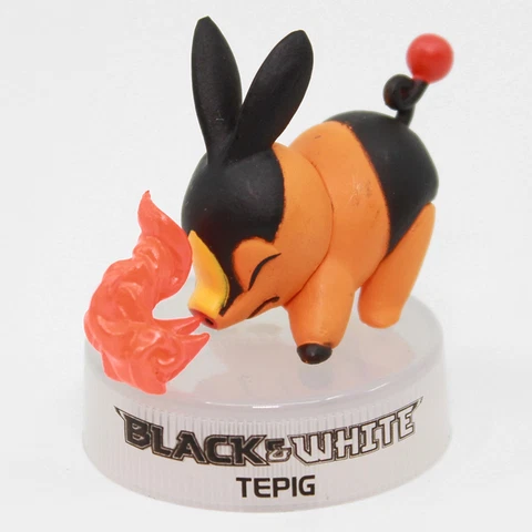TEPIG Figure - 2011 Pokemon Black & White Bottle Cap Toy with Light Base Cover