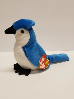 Ty Beanie Babies Blue Jay Rocket 1997 RARO con errores. Retirado  Foto 1 de 4