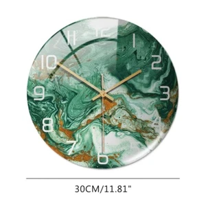 12In Acrylic Wall Clock Vintage Marble Style Quiet Non-Ticking Clock Wall Decors - Picture 1 of 64