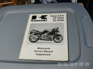 OEM Kawasaki 1993 Ninja ZX-6 ZZ-R600 ZZ-R500 Service Manual Supplement 1161-51 - Bild 1 von 2