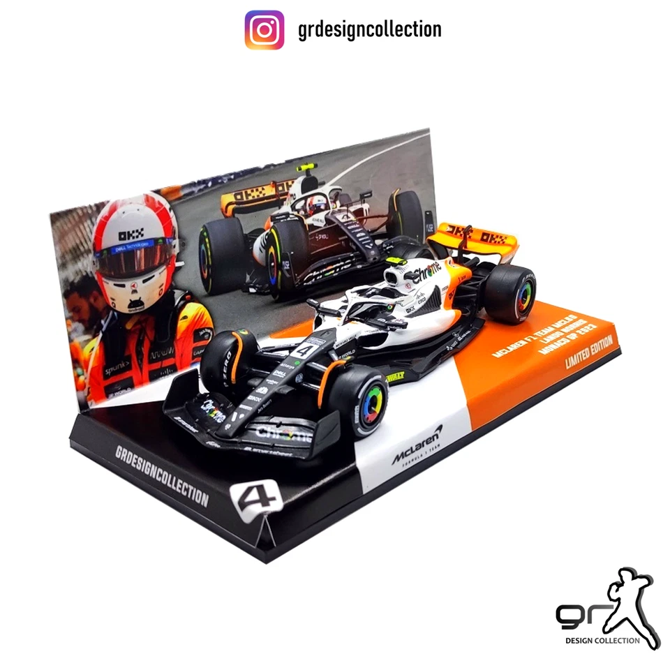 Lando Norris - McLaren MCL60 F1 Monaco GP 2023 TripleCrown Livery /Burago/ 1:43 - Immagine 1 di 4