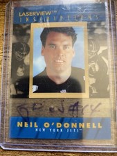 Neil O'Donnell 1996 Laserview Inscriptions Certified Autograph card 1521/1600