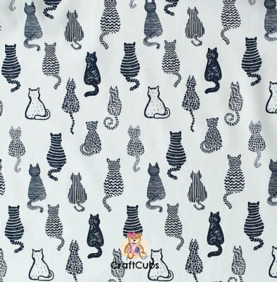 Tela de popelina de algodón Cya Later Catlligator en blanco //Tela tejida 100% algodón Foto 1 de 4