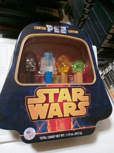 PEZ Limited Edition STAR WARS 4 Pc. Set Collectors TIN Sealed R2 3PO YODA VADER - Picture 1 of 2